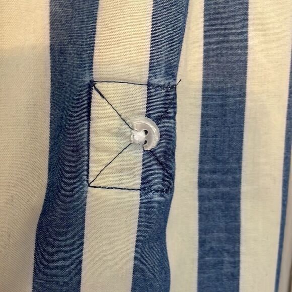 Gant cream & blue vertical striped shirt - Picture 4 of 12